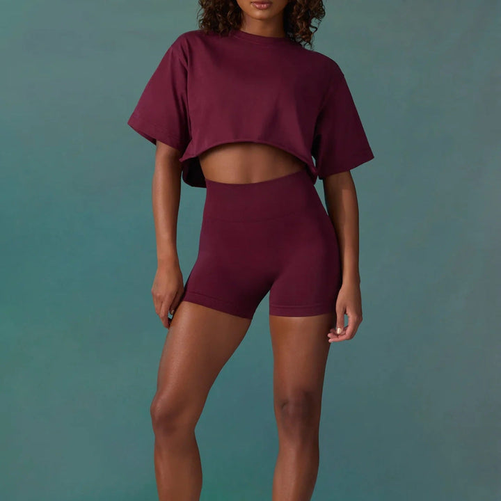 Stilla | Komfortabel Løs Fitness Top Sport T-shirt