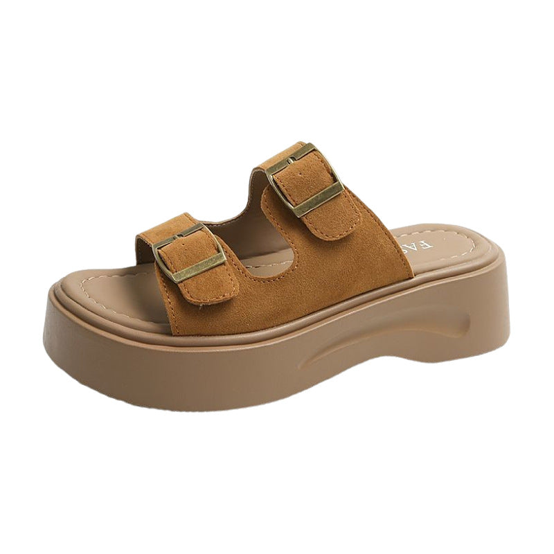 Dame platform-sandaler med justerbart remdesign og komfortabel dæmpning Stilla