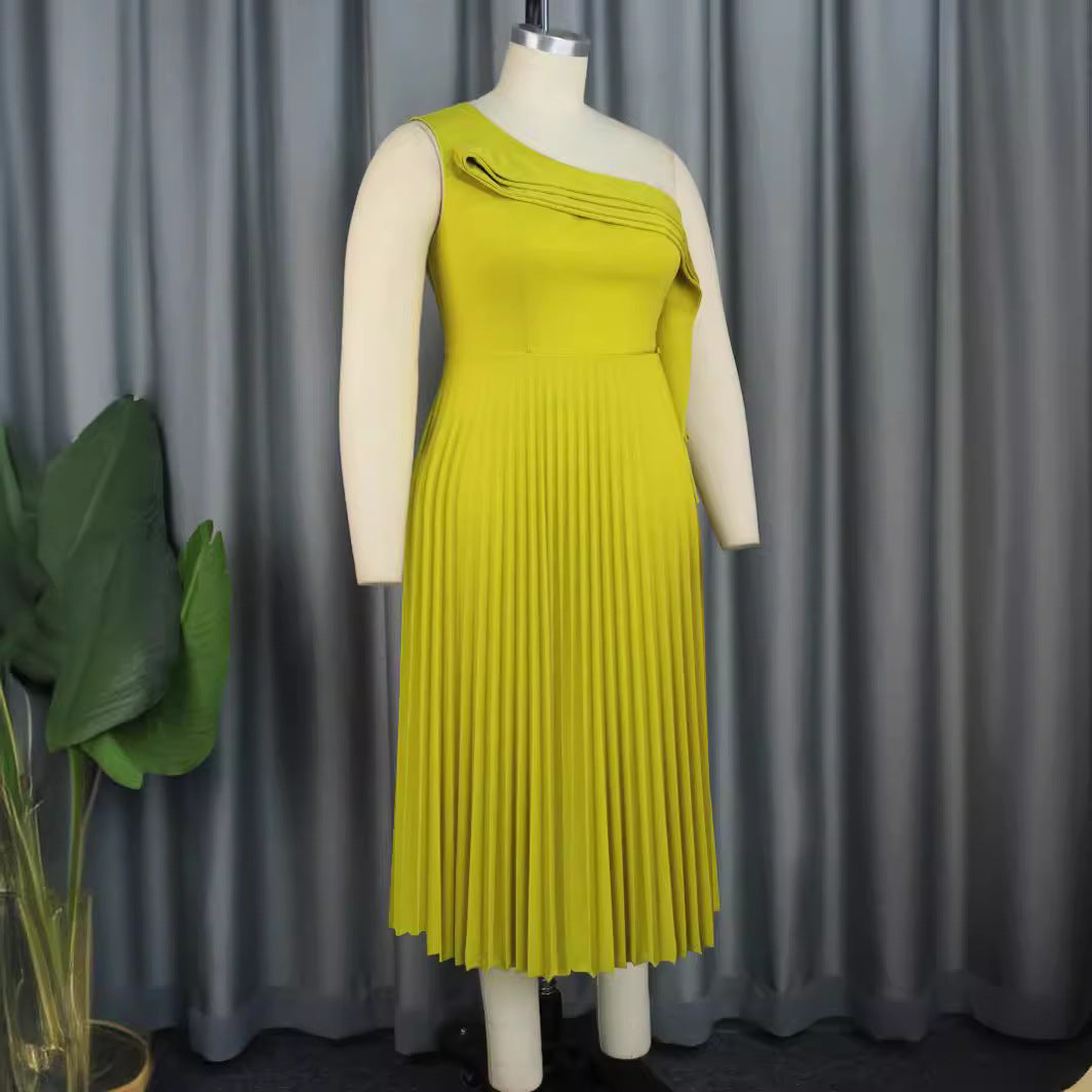 Dame Elegant sommerfugl kjole med asymmetrisk ruffles design Skovae
