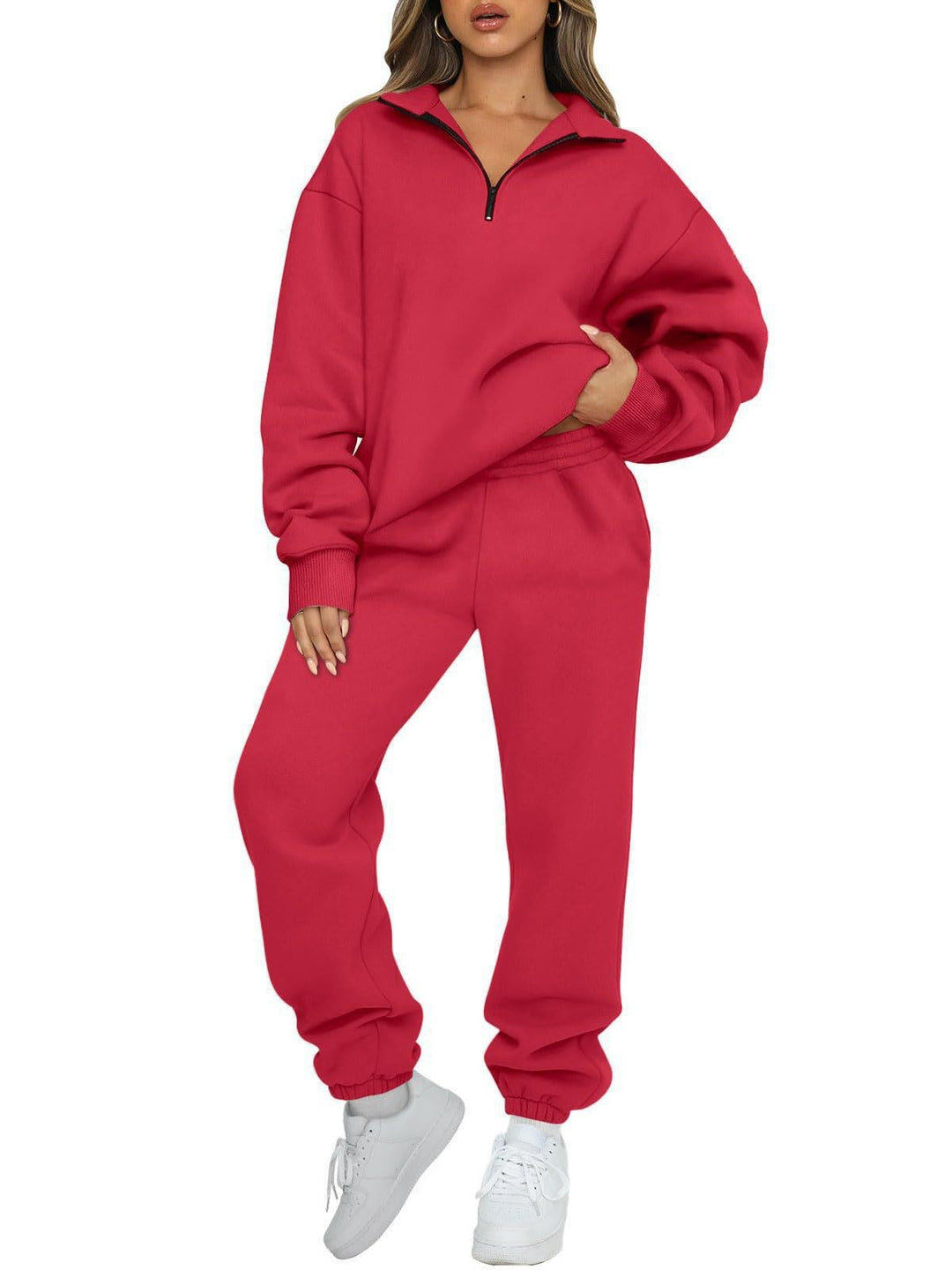 Kvinders afslappede sweater og joggingbukser sæt Skovae