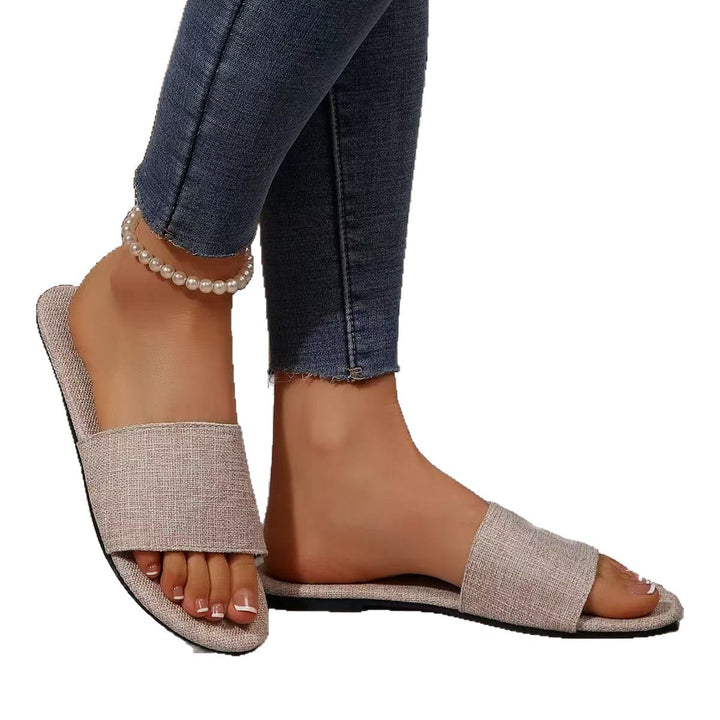 Dame Åben Slip-On Pantoletten med modet materiale og ergonomisk fodseng Stilla