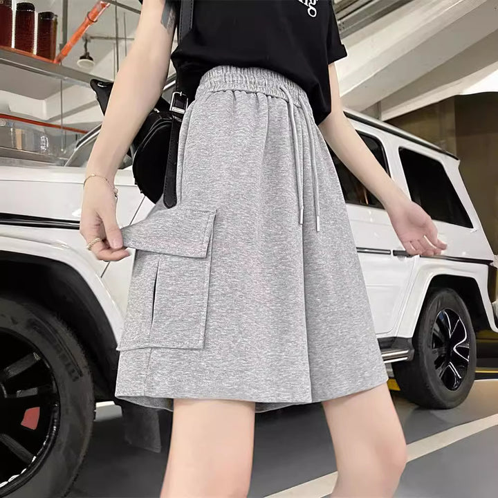 Femme Utility Lounge-Shorts med justerbar snor Stilla