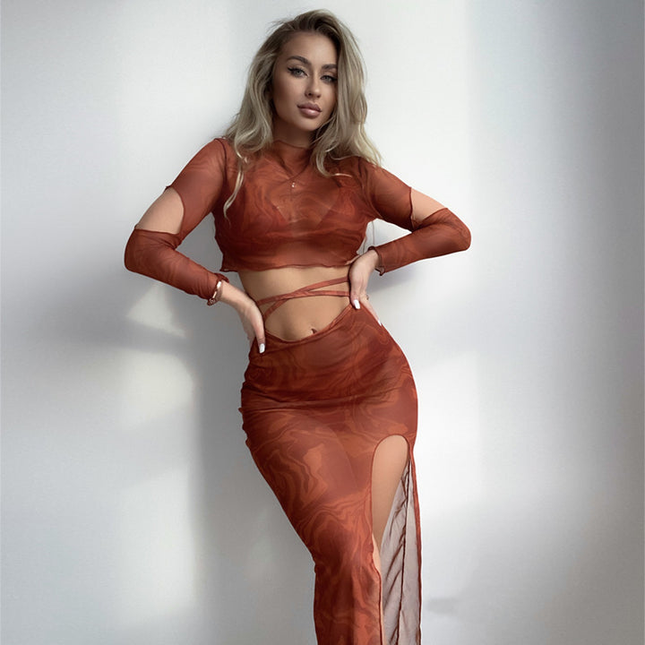 Damer Stilig Crop-Top med Højt Skåret Bund og Cut-Out Detaljer Stilla