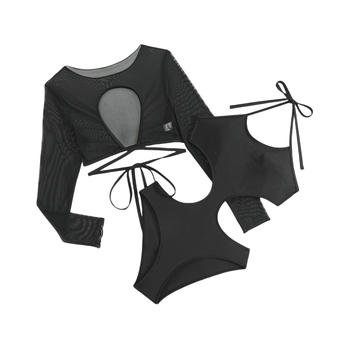 Dame Crop-Top Bikini-Sæt med stilfuld overdel Skovae