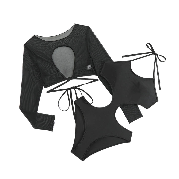 Dame Crop-Top Bikini-Sæt med stilfuld overdel Skovae