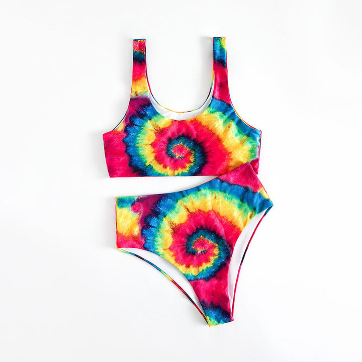Dame Høj taljeret Batik Bikini Sæt Stilla