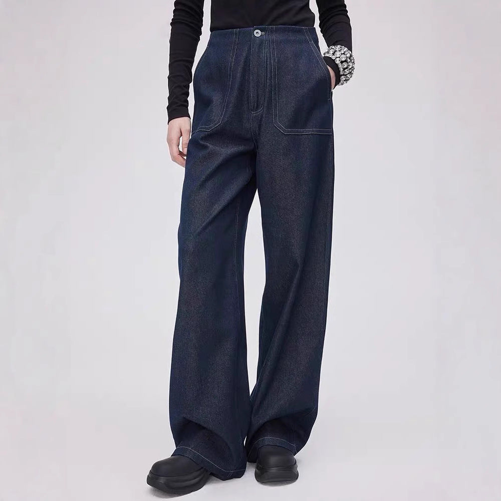 Dame mode jeans med bred pasform og høj talje Stilla
