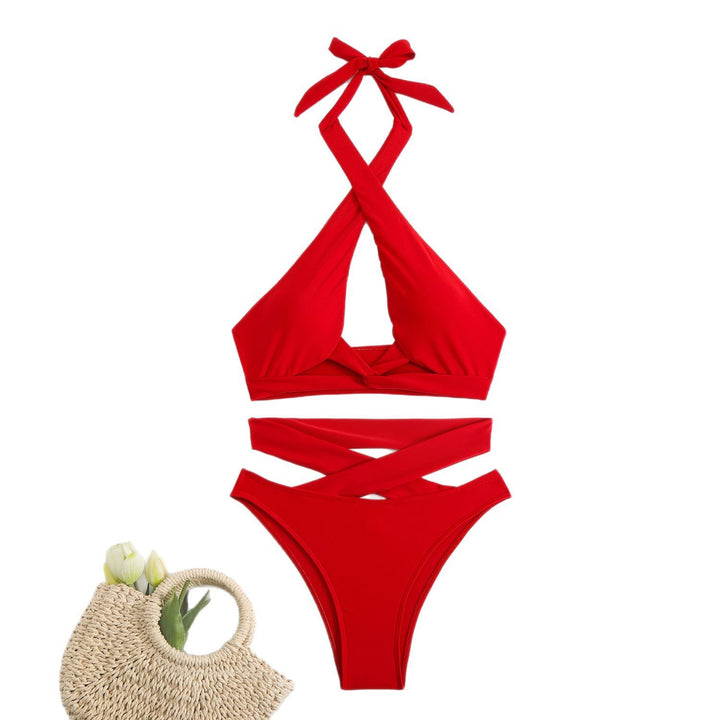 Dame Bikini-sæt med elegant indpakningsdesign og justerbare stropper Stilla