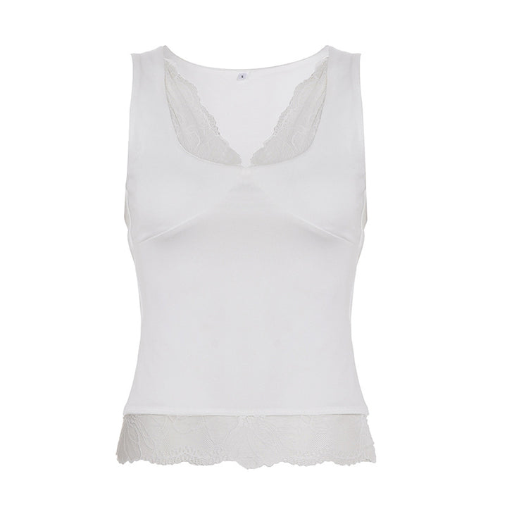 Dame blonde top med elegant snit