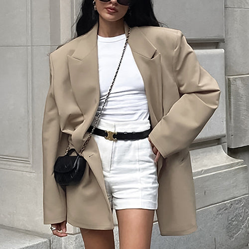 Dame Oversized Blazerjakke med elegant snit og moderne detaljer Stilla