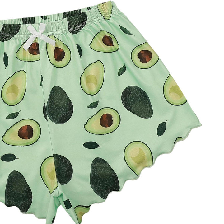 Damer fritid-loungewear-sæt med avocado-motiv Stilla