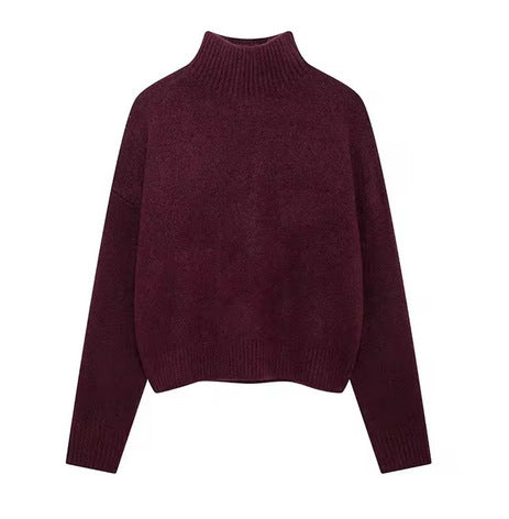 Kvindernes rullekrave sweater lavet af blødt strik Stilla