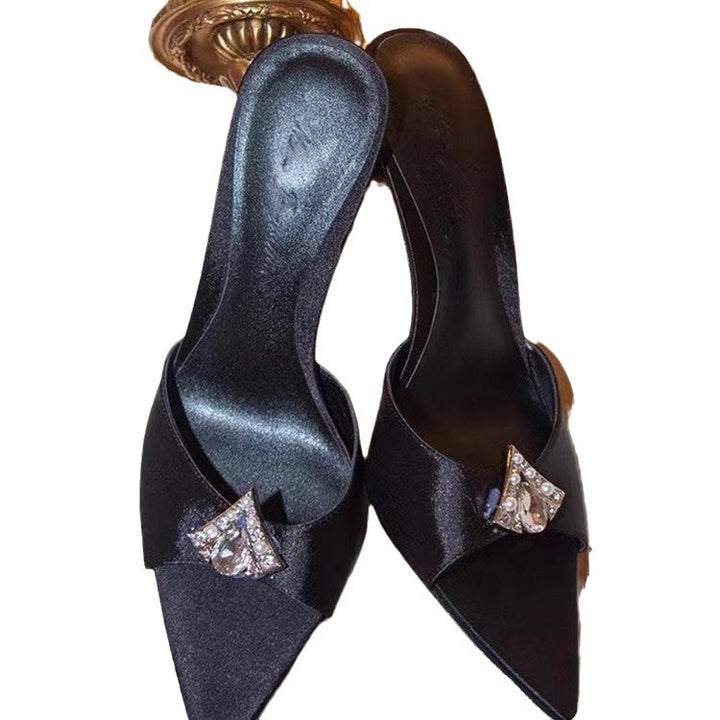 Dame Glamourøse Slingback-pumps med funklende smykkedetalje Stilla