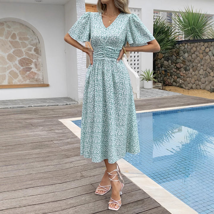 Dame Floral Maxi Kjole Stilla