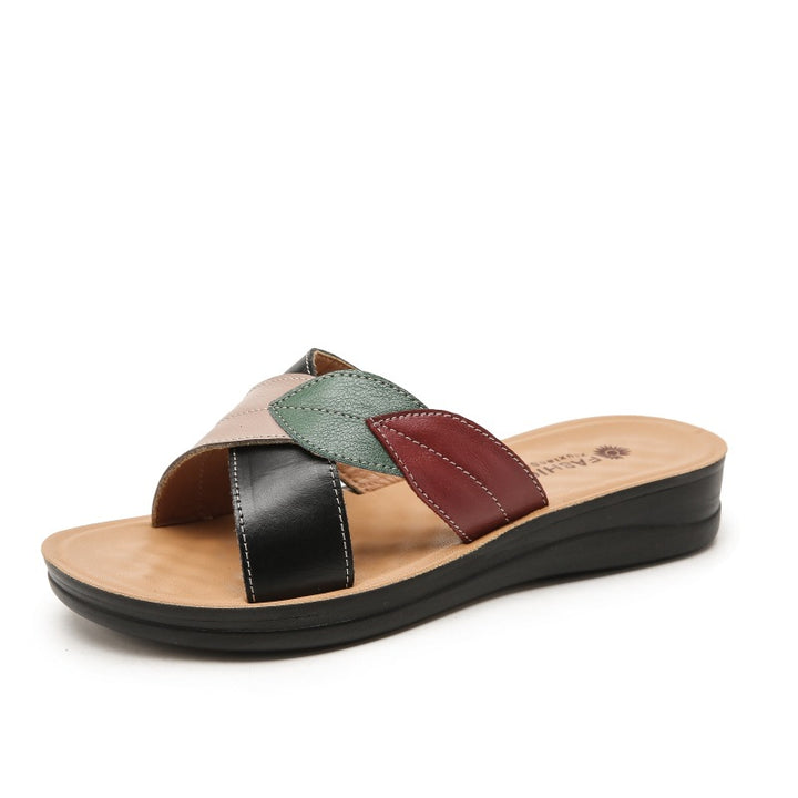 Femme Komfort Slide Sandaler med stilfuldt krydsdesign Stilla