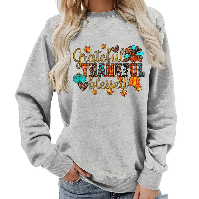 Kvinders sweatshirt med efterårstak motiv Stilla