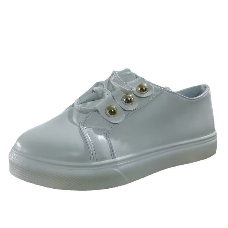 Dame Slip-On Sneakers med skræddersyet metallic-overflade og dekorative knapdetaljer Stilla