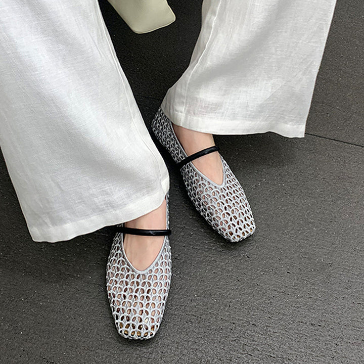 Dame Åndbare Mesh Mary Jane Ballerinas Stilla