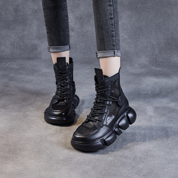 Herrer High-Top Åndbare Sneakers med Chunky-Sål Stilla