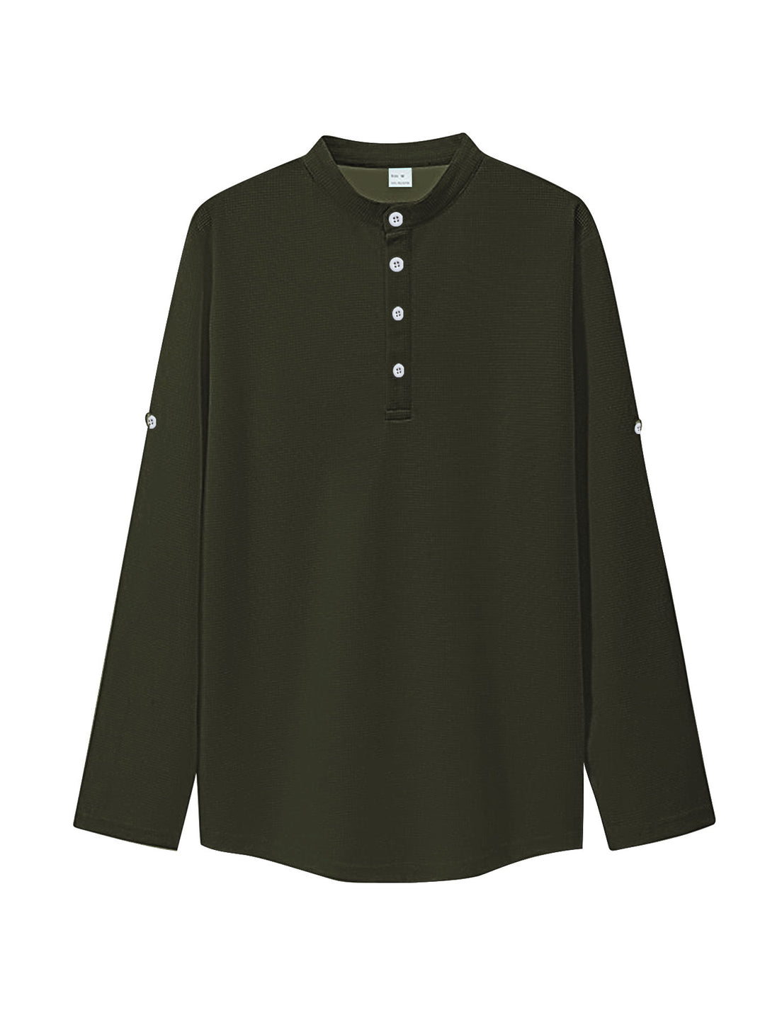 Herrer Langærmet Skjorte med Henley-Udskæring og åndbart Stof Stilla