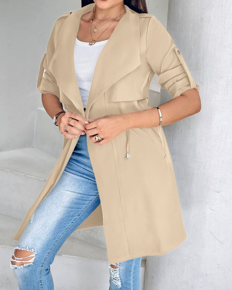 Dame casual trenchcoat med praktisk bælte og moderne snit Stilla