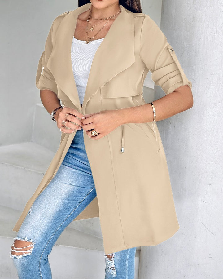 Dame casual trenchcoat med praktisk bælte og moderne snit Stilla