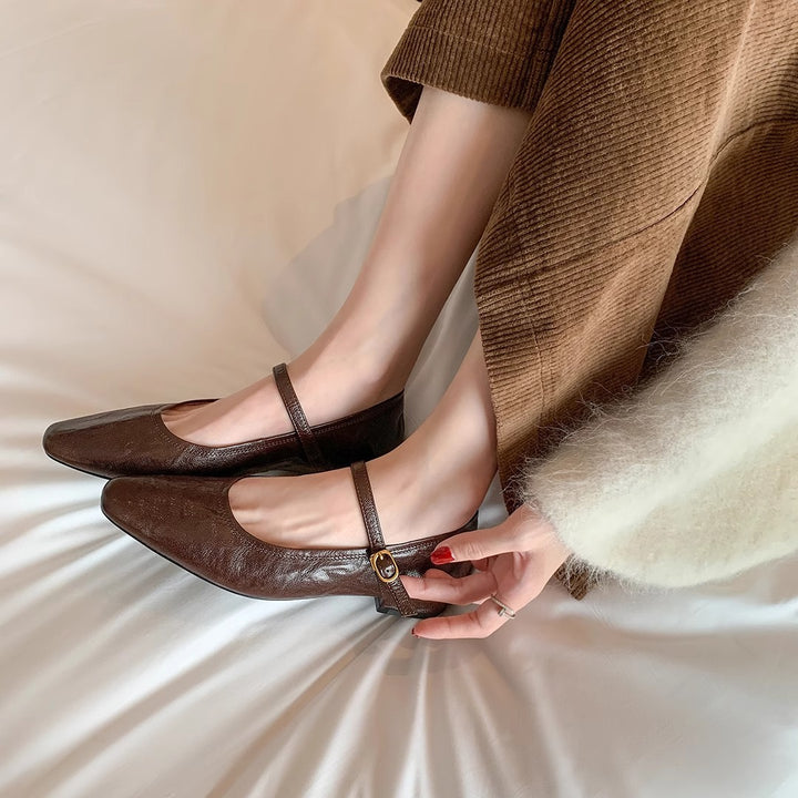 Dame Chic Mary Jane Ballerinas med spænde Detalje Stilla