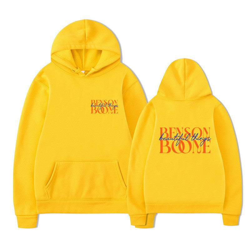 Dame hoodie med kreativt print og blød indvendig Skovae