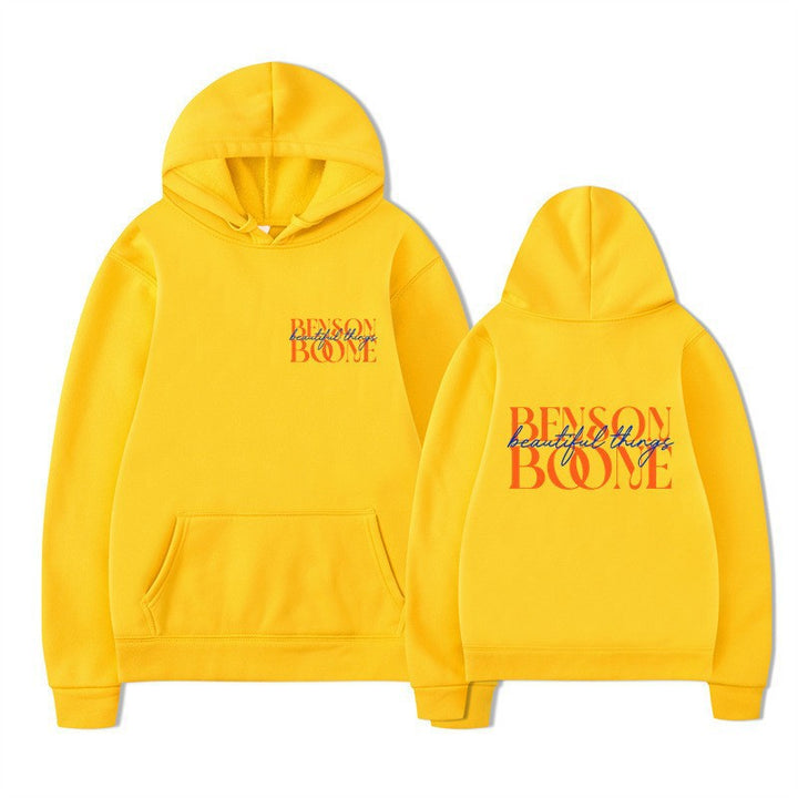 Dame hoodie med kreativt print og blød indvendig Skovae