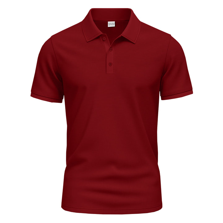 Herre Sporty Poloshirt med fugttransporterende egenskaber og struktureret design Stilla