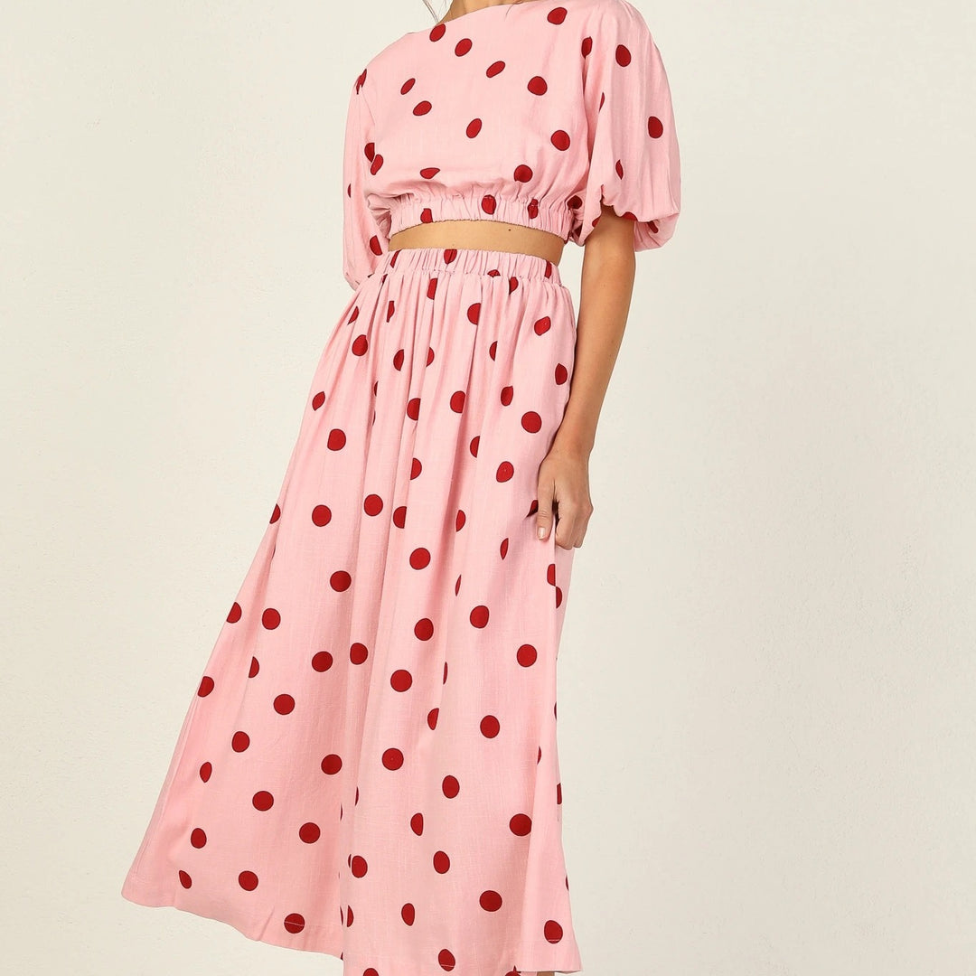Femme Polka Dot To-delt Sæt Stilla