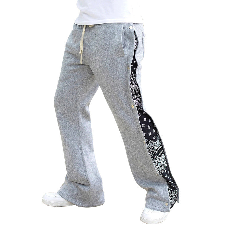 Dame behagelige Sweatpants med sidelommer og stilfuldt Paisley-mønster Stilla