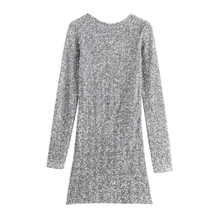 Femme Sparkling Langærmet Bodycon Kjole Stilla