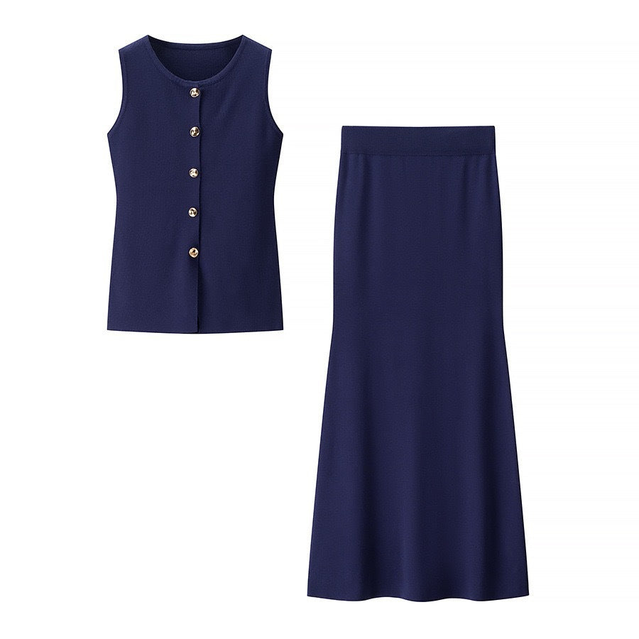 Femme Elegant To-delt Maxi Nederdel Sæt Stilla