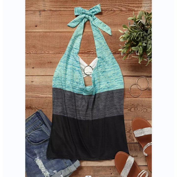Dame afslappet top med fashionabel cut-out Stilla