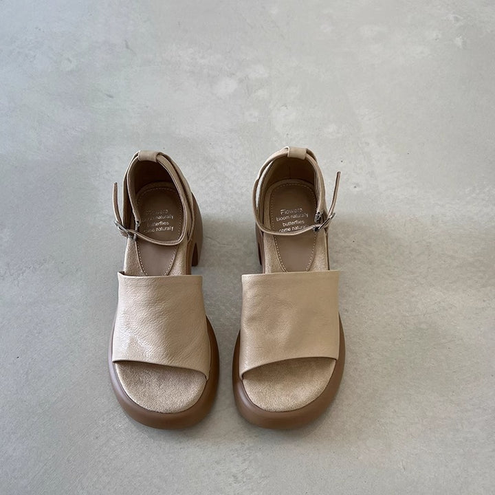 Femme Stilfulde Åben-View Blokhæl Sandaler Stilla
