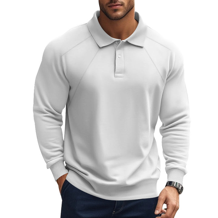 Herrer langærmet polo skjorte med komfortabel pasform og sporty design Stilla