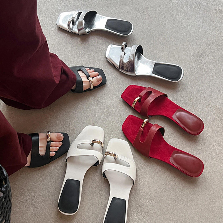 Dame Chunky Slide Sandaler med elegant rem-detalje Stilla