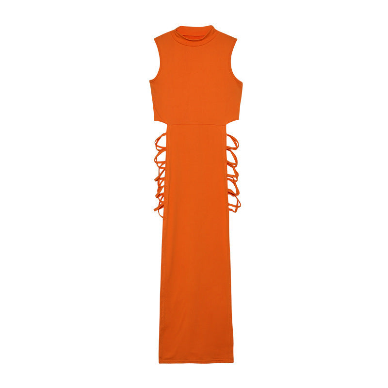 Femme Cut-Out Maxi Kjole med sideløsning Stilla