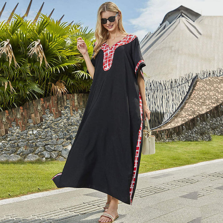 Dame Strandtunika i moderne kaftan-stil med elegante detaljer Stilla
