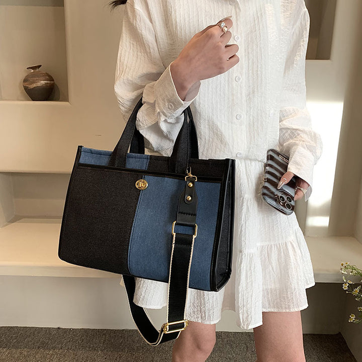 Dame Denim Laptop Tote Stilla
