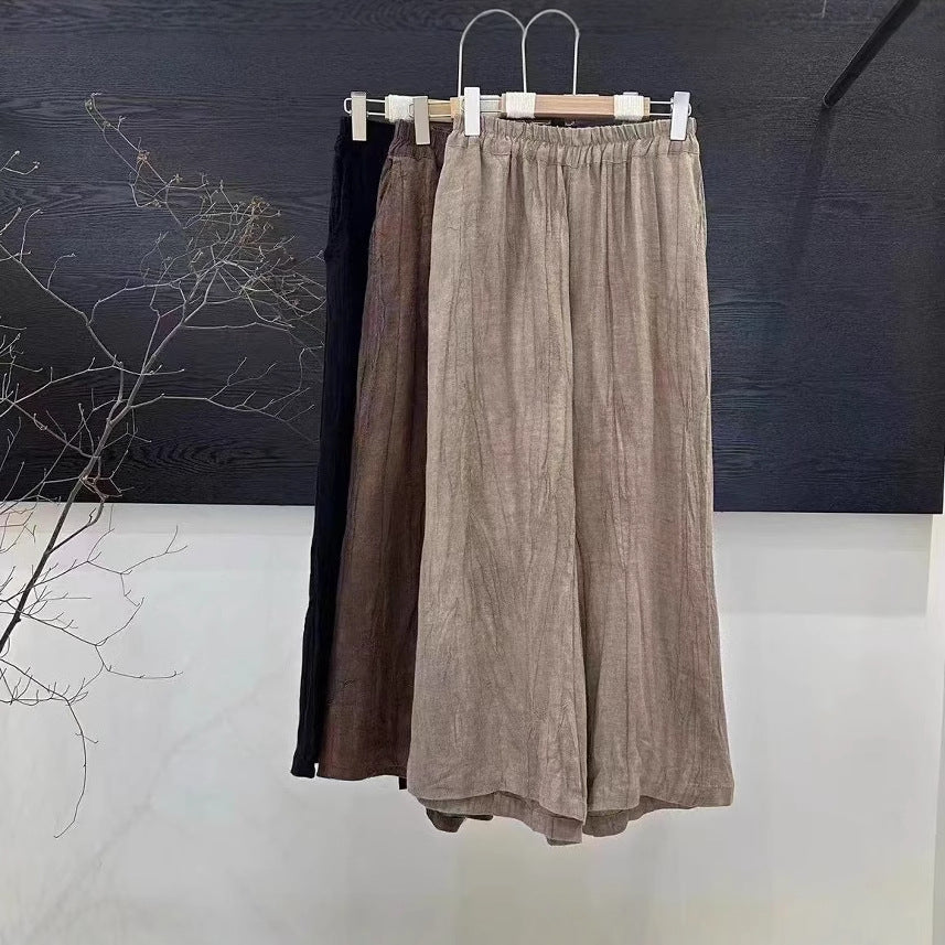 Femme Åndbar Behagelig Linnedbyxor Stilla