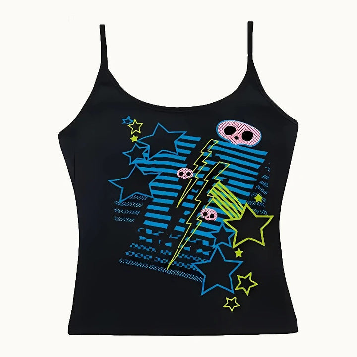Dame T-shirt med livlige grafikker og unikt design Skovae