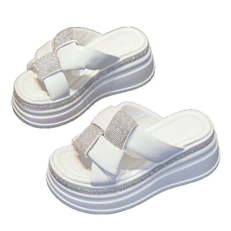 Dame Plateau-sandaler med dekorativ strass og komfortabel dæmpning Stilla