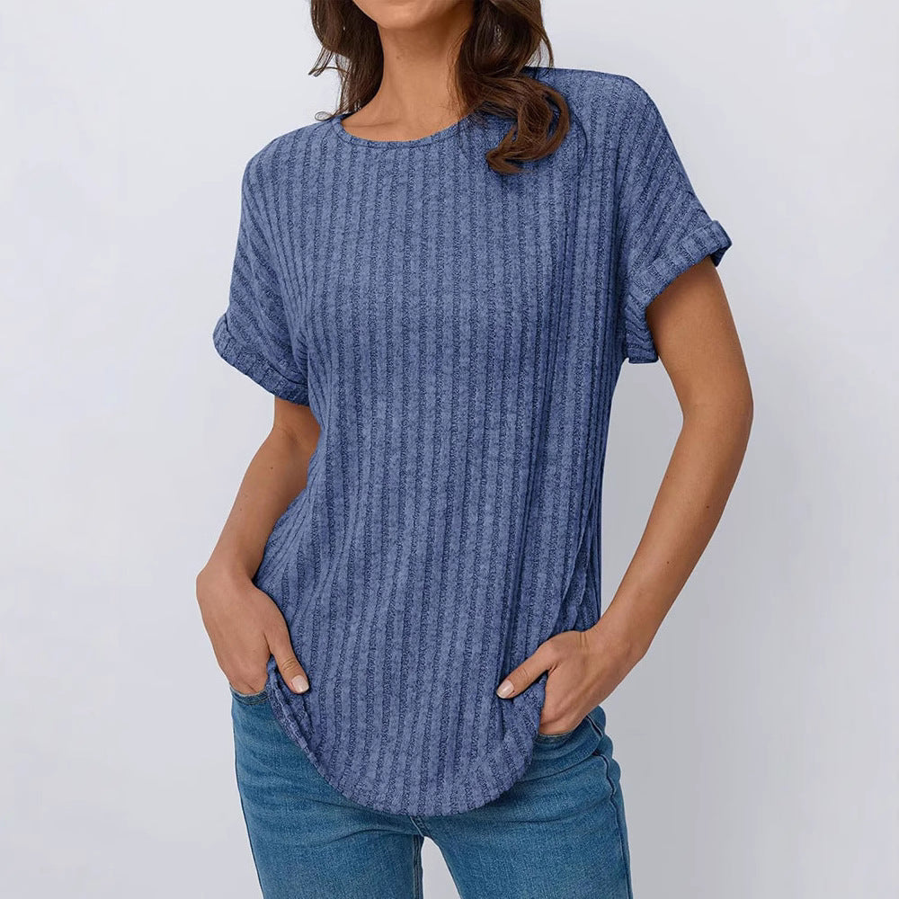 Dame Størrelse Struktur T-shirt Stilla