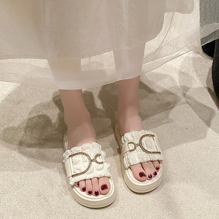 Dame design-sandaler med dekorative remme og skridsikker sål Stilla