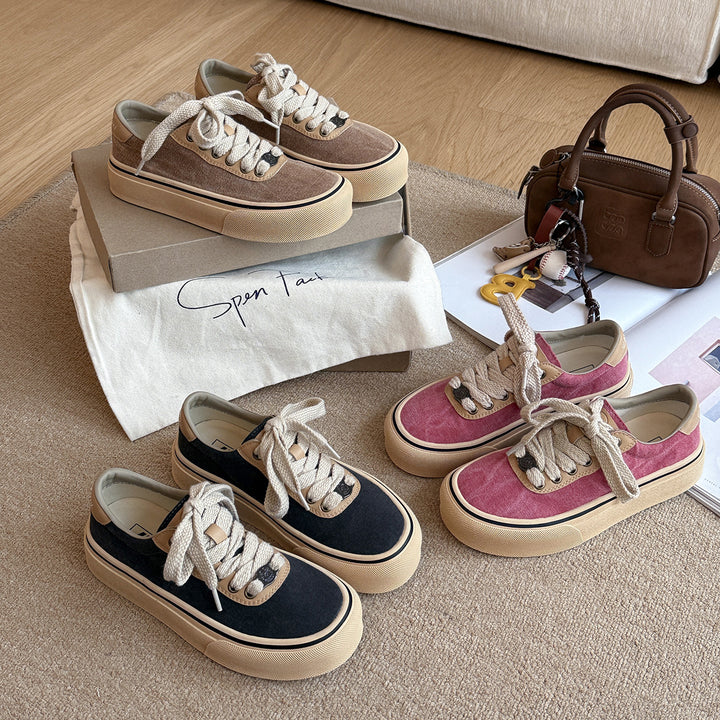 Femme Casual Canvas Sneakers med strukturerede detaljer Stilla