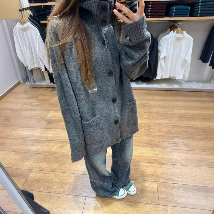 Kvinders Oversized Cardigan med Høje Lommer Stilla