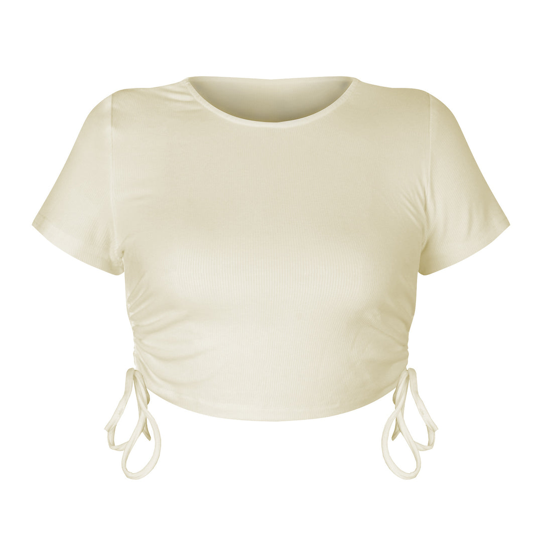Dame Crop-Top med sidelæns rynkeeffekt og moderne design Stilla