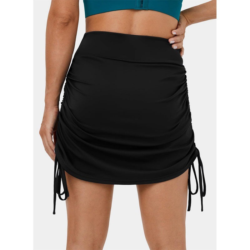 Dame wrap skirt til stranden med justerbar talje Skovae